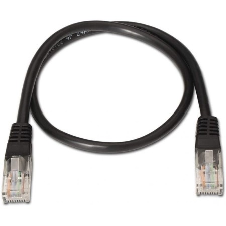 Aisens Latiguillo RJ45 CAT.6 UTP AWG24 negro 0.5m