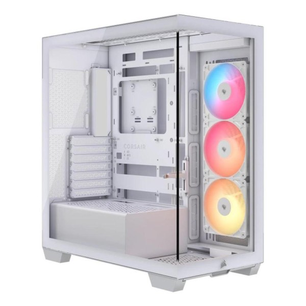 Caja ordenador gaming corsair 3500x rs - r argb atx cristal templado blanca
