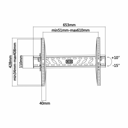 Soporte de Pared Inclinable Aisens WT70T-019 para TV de 37-70″/ hasta 50kg