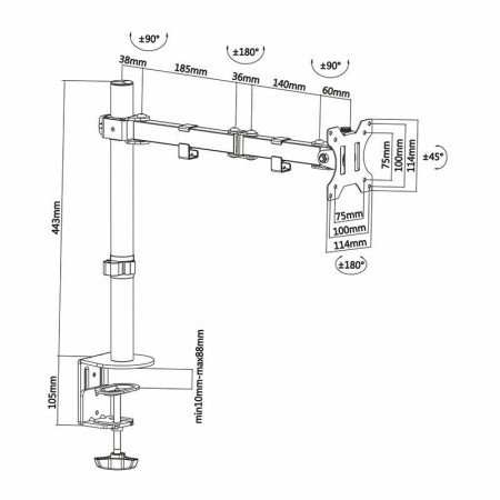 Soporte de Mesa para Monitor Aisens DT32TSR-039/ hasta 8kg