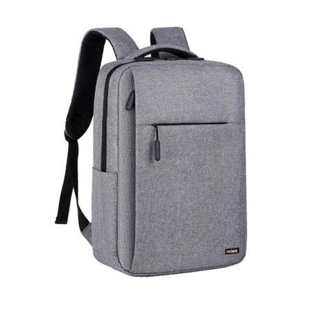 Mochila nilox nxbk035 para portatil 15.6 pulgadas gris