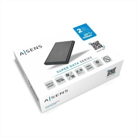 Caja Externa para Disco Duro de 2.5″ Aisens ASE-2525B/ USB 3.1/ Sin tornillos