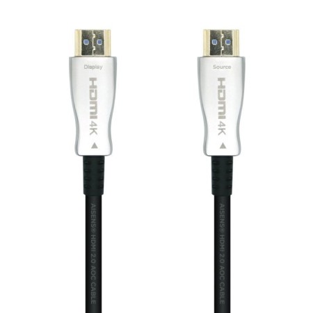 Cable HDMI 2.0 AOC 4K Aisens A148-0377/ HDMI Macho - HDMI Macho/ 15m/ Negro