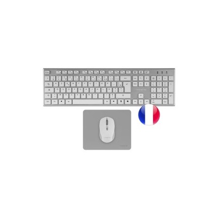 Teclado  raton tacens zenithwfr inalambrico frances  alfombrilla