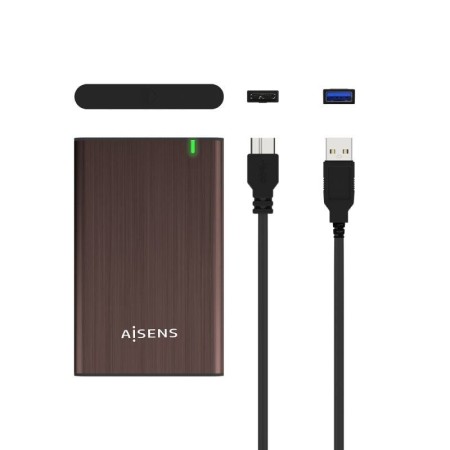 Caja Externa para Disco Duro de 2.5″ Aisens ASE-2525BWN/ USB 3.0/ Sin tornillos