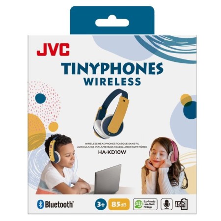 Auriculares Infantiles Inalámbricos JVC Tinyphone HA-KD10W/ Bluetooth/ Amarillos y Azules