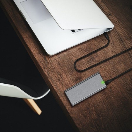 Cable USB 3.2 Tipo-C Aisens A107-0701 20GBPS 5A 100W/ USB Tipo-C Macho - USB Tipo-C Macho/ Hasta 100W/ 20Gbps/ 60cm/ Negro