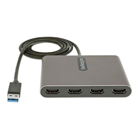 Adaptador usb 3.0 a 4x hdmi startech 1m -  macho - hembra -  gris