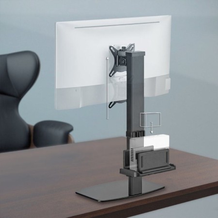 Soporte de Sobremesa para Monitor,TV y MiniPC Aisens DT32TSR-165/ Giratorio/ Inclinable/ hasta 8kg