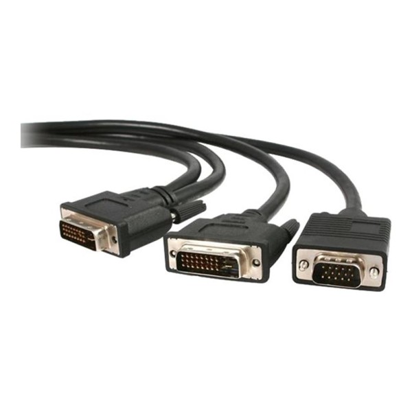 Cable dvi - i a dvi - d - vga startech 1.8m -  macho - macho -  negro