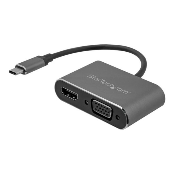 Adaptador usb tipo c a vga - hdmi startech -  macho - hembra -  gris