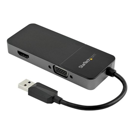 Adaptador usb tipo a a hdmi - vga startech -  macho - hembra -  negro - plata