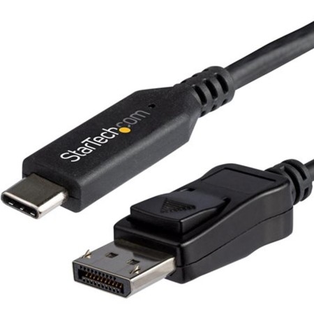 Cable usb tipo c a displayport startech 1.8m -  macho - macho -  negro