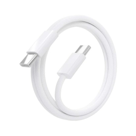 Cable USB 2.0 Tipo-C Aisens A107-0855/ USB Tipo-C Macho - USB Macho/ Hasta 60W/ 480Mbps/ 1m/ Blanco