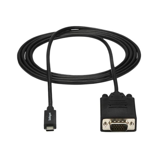 Cable usb tipo c a vga startech 2m -  macho - macho -  negro