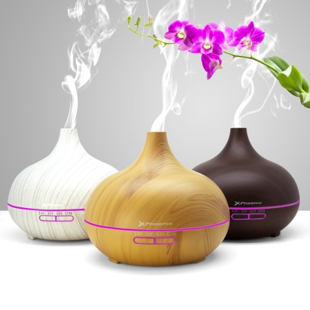 Humidificador phoenix zeno2 400 ml marron oscuro con control remoto