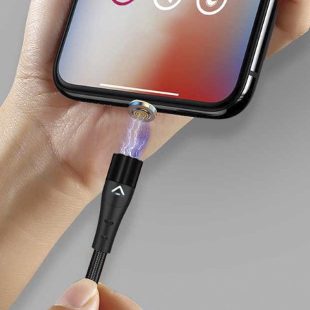 Cable de carga rápida 3a y datos - magnético - micro usb - 1 m