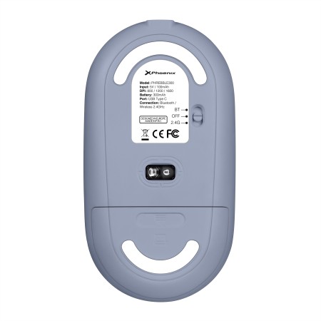 Ratón inalambrico rebble bluetooth y 2.4 ghz hasta 3 dispositivos con receptor usb clic silencioso para portátil notebook pc cho