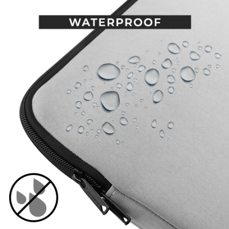 Funda de neopreno phoenix para tablet o portátil 14 pulgadas interior terciopelo gris