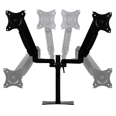Brazo phoenix articulado soporte doble monitor ajustable 27 pulgadas vesa 75 x 75 - 100 x 100