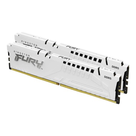 Memoria ram ddr5 32gb 2x16gb kingston - 6000mt - s - fury beast - cl36 - blanco