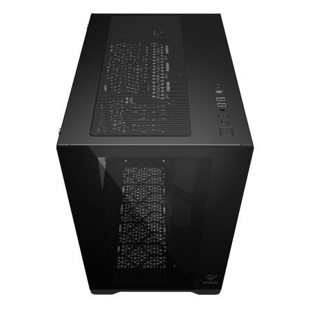 Caja ordenador phoenix gaming zephyr cubo atx doble cristal templado soporte gpu hasta 380mm