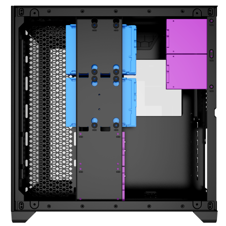 Caja ordenador phoenix gaming zephyr cubo atx doble cristal templado soporte gpu hasta 380mm