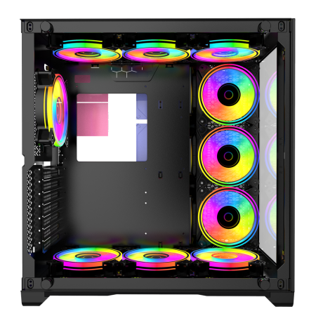 Caja ordenador phoenix gaming zephyr cubo atx doble cristal templado soporte gpu hasta 380mm
