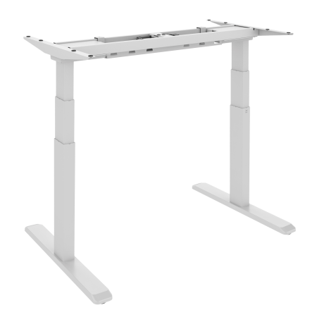 Signa estructura ajustable para escritorio doble motor y 3 segmentos blanca