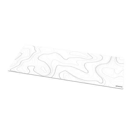 Alfombrilla phoenix stratos para ratón escritorio blanca 90 x 40 cm con base de corcho y superficie cuero pu