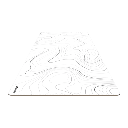 Alfombrilla phoenix stratos para ratón escritorio blanca 90 x 40 cm con base de corcho y superficie cuero pu