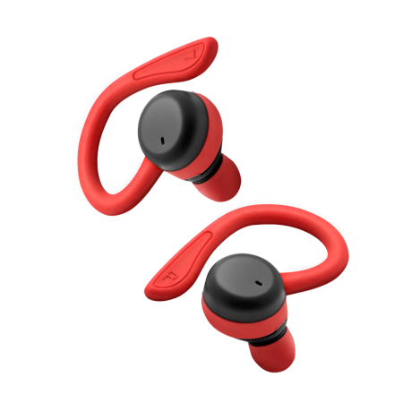 Auriculares deportivos phoenix spartan bluetooth 5.3 manos libres accesorios intercambiables detalles en rojo