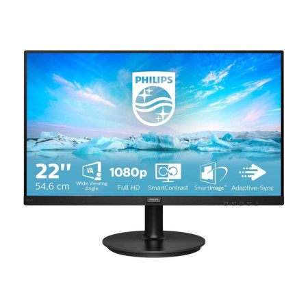 Monitor led 22 pulgadas philips v - line 221v8a - 00 va -  fhd -  hdmi -  vga -  75hz -  4ms -  vesa 100x100