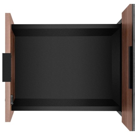 Cajonera phoenix artisan combinación negro y madera nogal