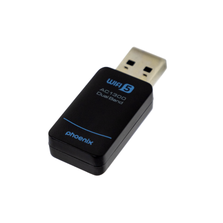 Phoenix nano adaptador usb receptor red inalámbrico 1300mbps dual band