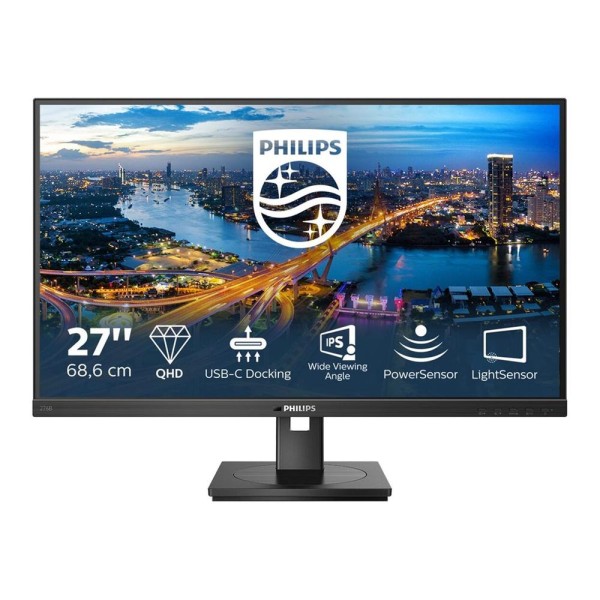 Monitor led 27 pulgadas philips 276b1 - 00 ips -  qhd -  dp -  hdmi -  75hz -  4ms -  vesa 100x100