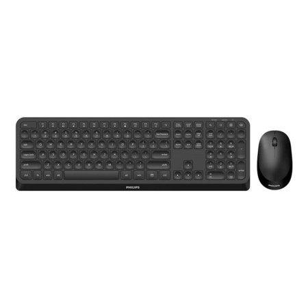 Teclado  raton philips spt6307b - 16 inalambrico ingles
