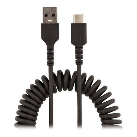 Cable usb tipo a a usb tipo c startech 1m -  macho - macho -  negro -  rizado
