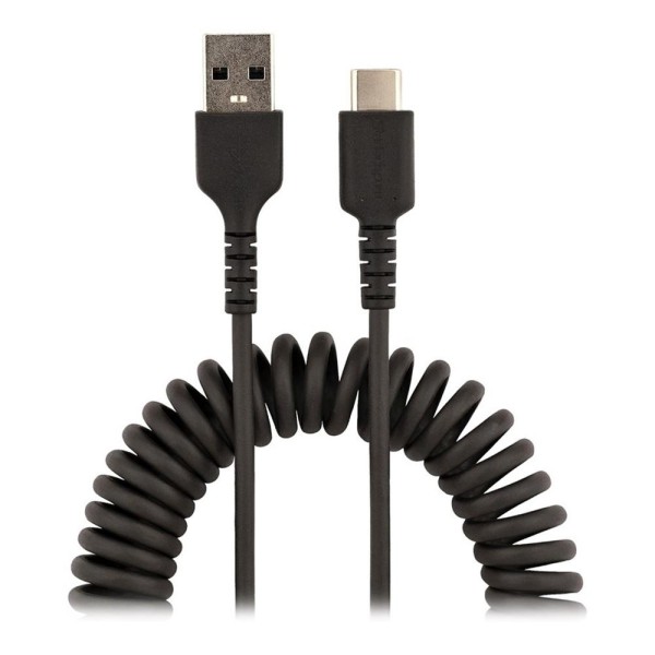Cable usb tipo a a usb tipo c startech 1m -  macho - macho -  negro -  rizado