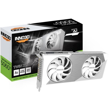 Tarjeta grafica inno3d rtx 5060 ti twin x2 oc white 8gb gddr7 -  3x dp -  1x hdmi pci express 5.0