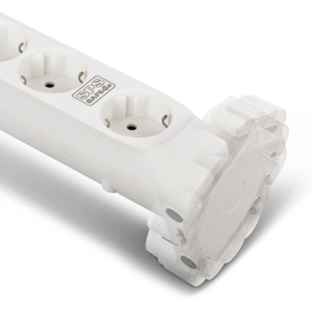 Regleta con interruptor Salicru SAFE 4S/ 4 Tomas de corriente/ Cable 1.4m/ Blanca