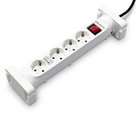 Regleta con interruptor Salicru SAFE 4S/ 4 Tomas de corriente/ Cable 1.4m/ Blanca