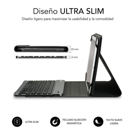 Funda + teclado subblim para teclado 10.1 pulgadas negro