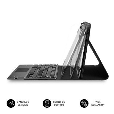 Funda con Teclado Subblim Keytab Pro Bluetooth Touchpad para Tablets de 9.6″-10.8″/ Negra