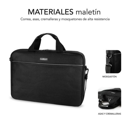 Maletin + raton subblim para portatil 15.6 pulgadas negro