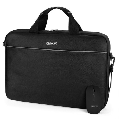Maletin + raton subblim para portatil 15.6 pulgadas negro