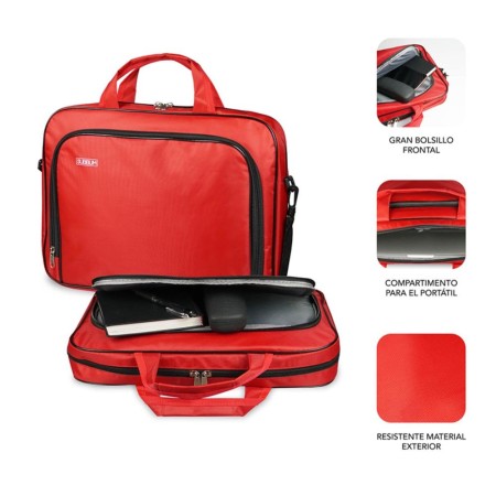 Maletin subblim oxford para portatil 15.4 pulgadas - 16 pulgadas rojo