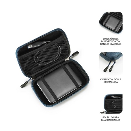 Funda subblim hdd business case para disco duro 2.5 pulgadas azul oscuro