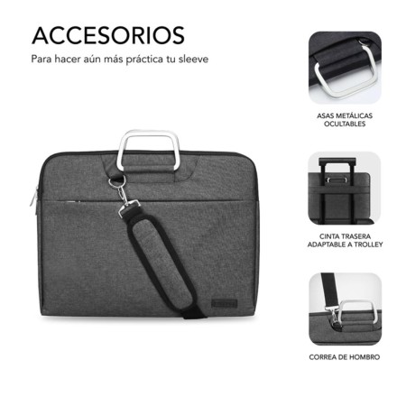 Funda subblim business laptop sleeve para portatil 15.6 pulgadas gris