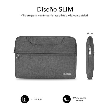 Funda subblim business laptop sleeve para portatil 15.6 pulgadas gris
